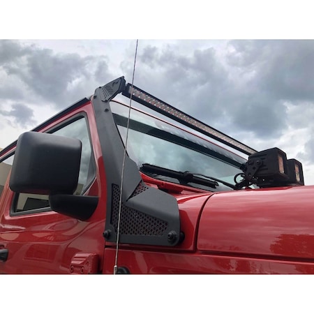 Go Rhino Windshield Mount Mounts One 50 Light Bar Textured Powder Coated Black Steel Single 730500T